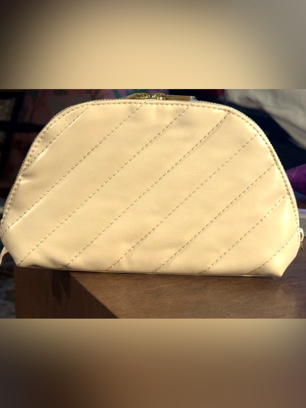 Must Have!Yves Saint Laurent Royal Cream Leather Quilted Troussau bagw Partition - Picture 15 of 15